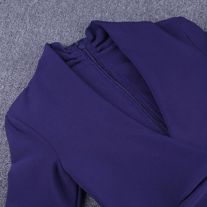 V Neck Long Sleeve Mini Bandage Dress PFHJ649 26 in wolddress