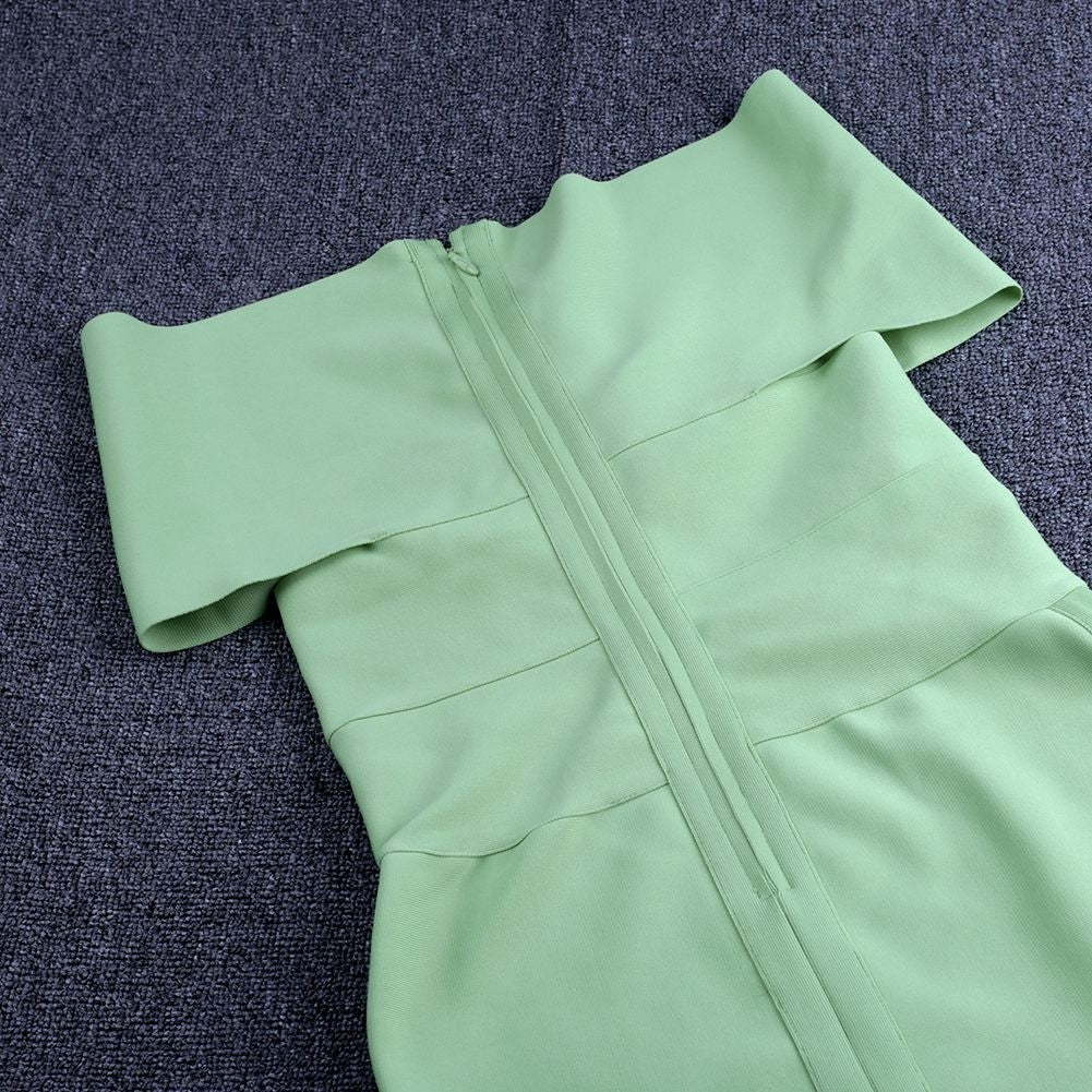 Off Shoulder Short Sleeve Distinctive Mini Bandage Dress PF19122 10 in wolddress