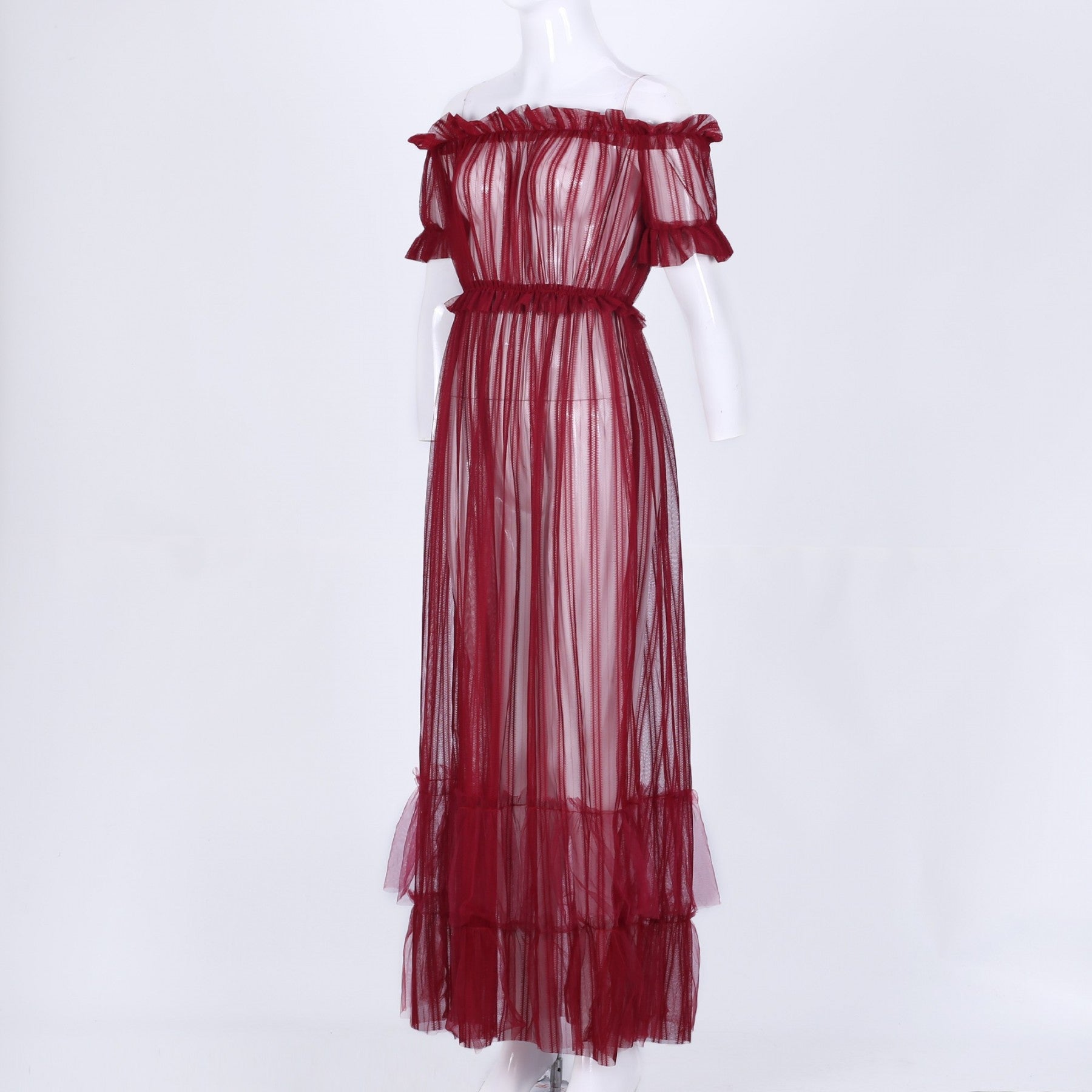Off Shoulder Short Sleeve Lace Maxi Bodycon Dress K1962 14 in wolddress