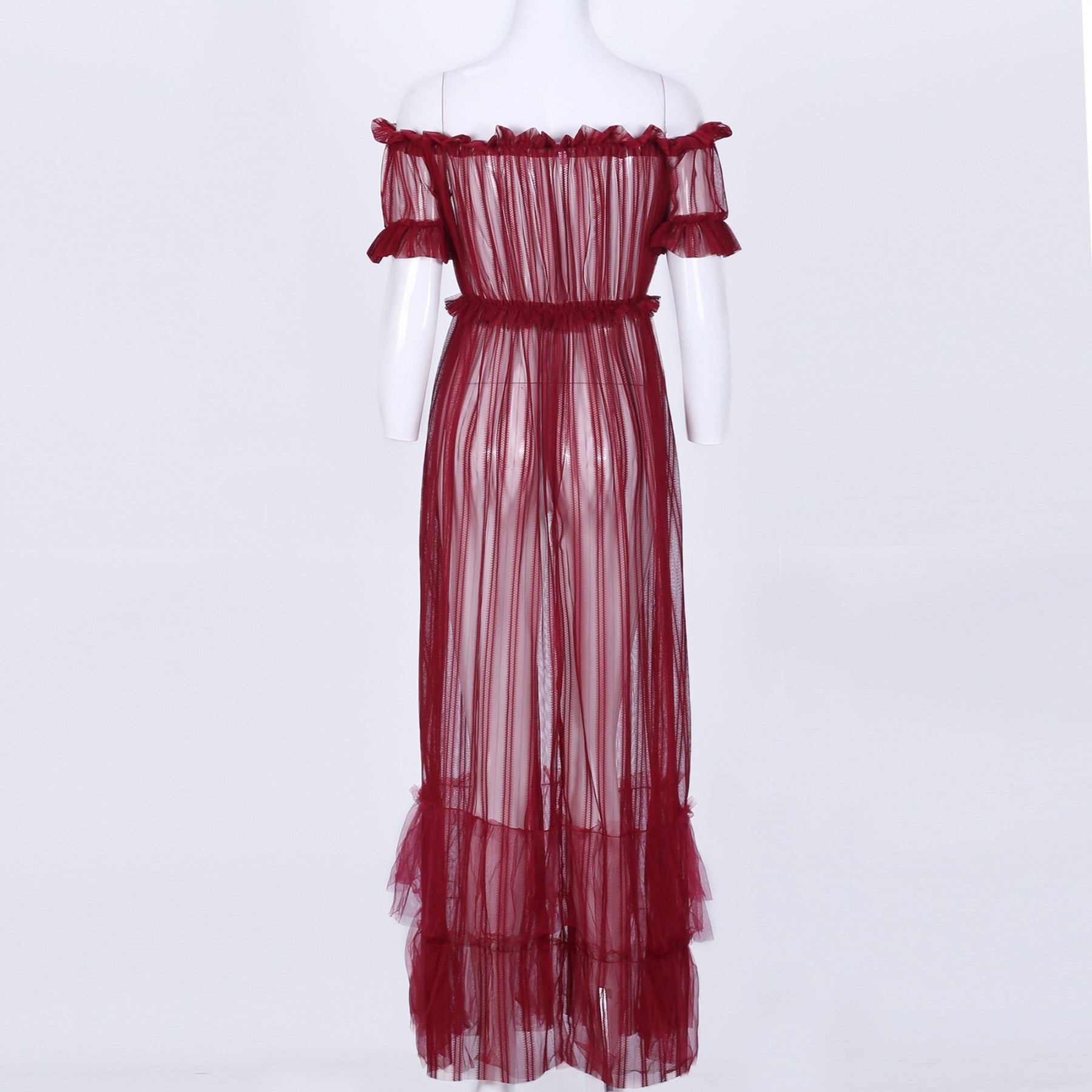 Off Shoulder Short Sleeve Lace Maxi Bodycon Dress K1962 15 in wolddress