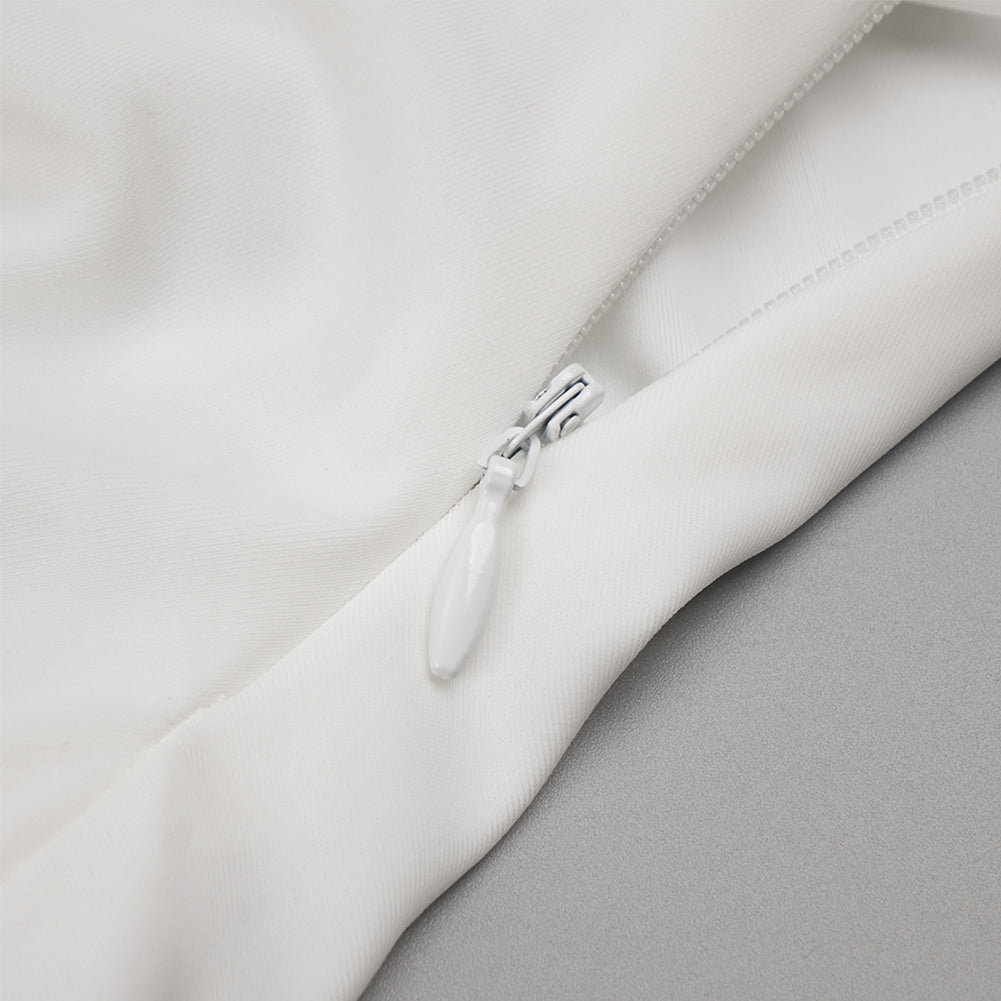 One Shoulder Long Sleeve Pearl Maxi Set BD2501