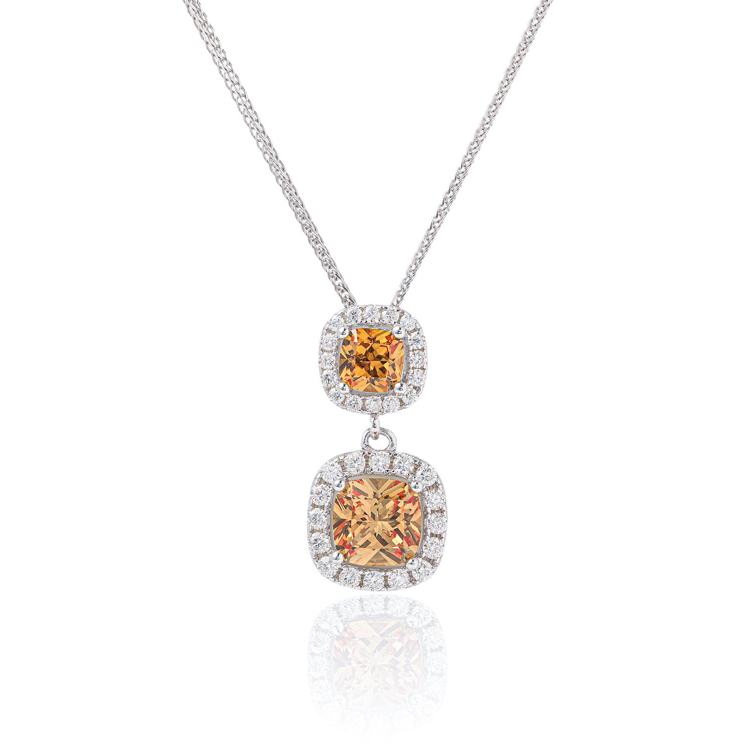 Pink Sapphire Orange Necklace ETDZ001 1