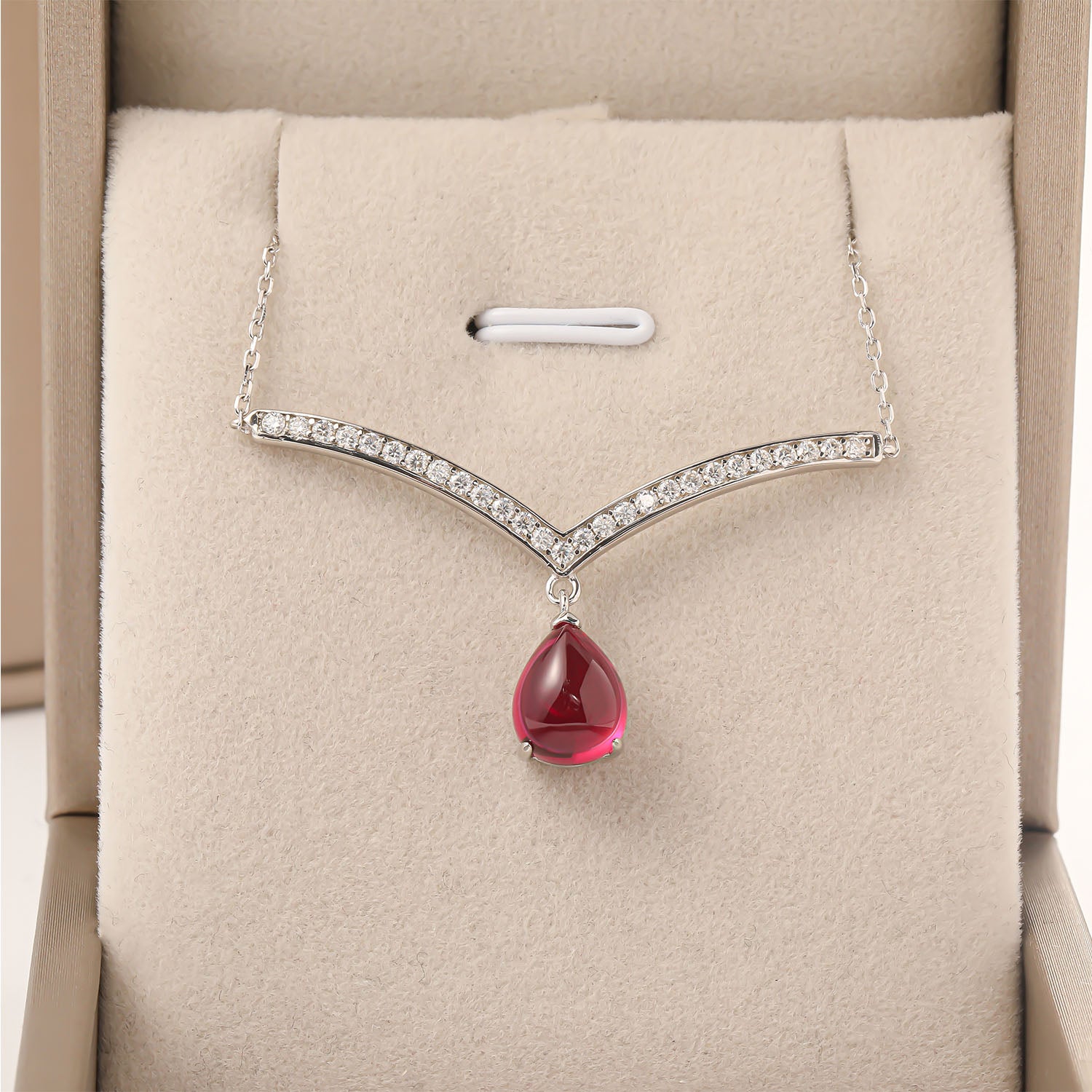 Sapphire Red Necklace ETDZ005 3