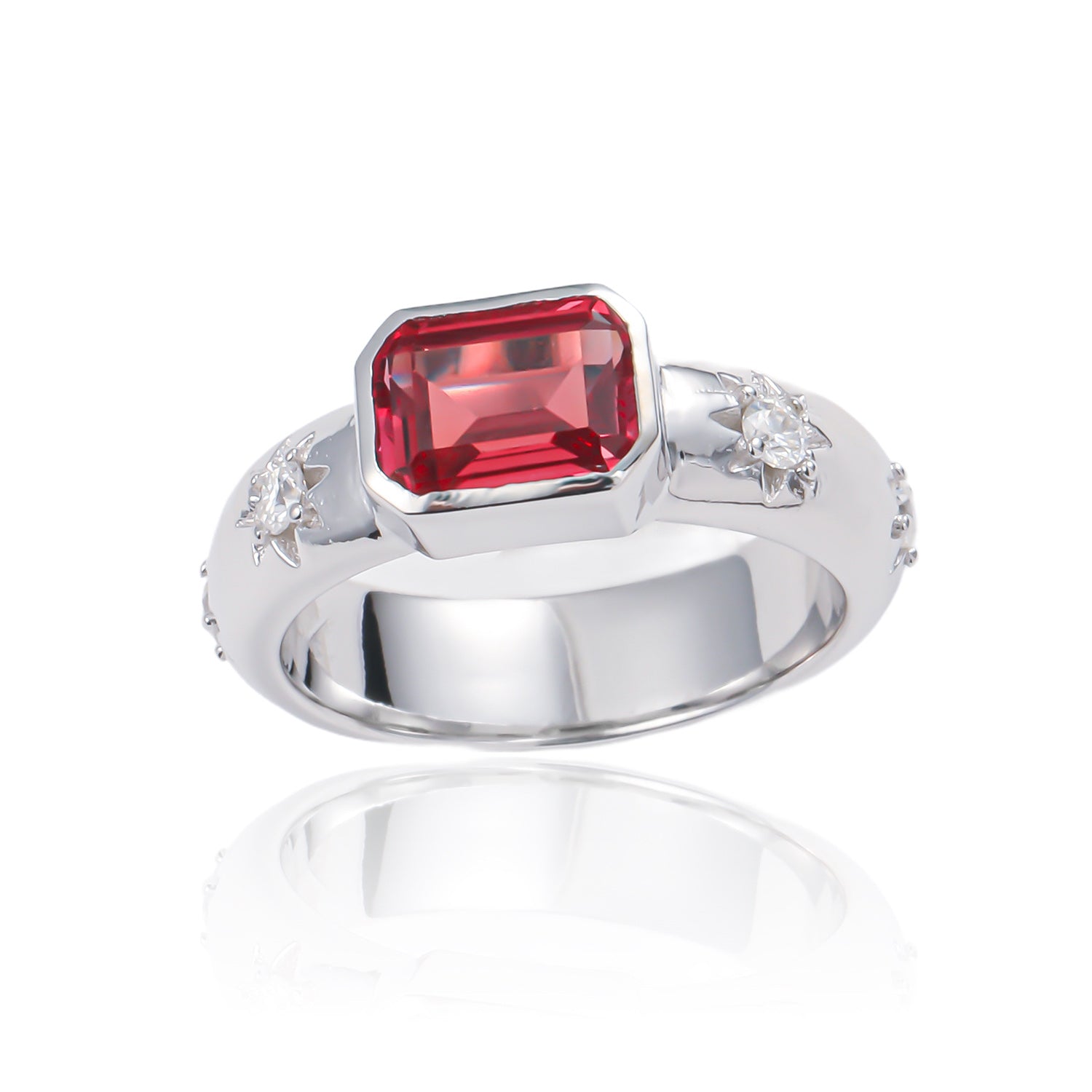 Rose Sapphire Red Ring ETJZ003-S 1