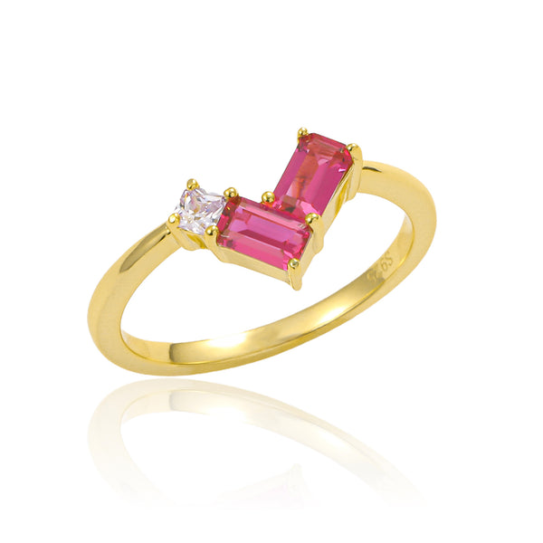 Rose Sapphire Yellow Ring ETJZ025-G 1