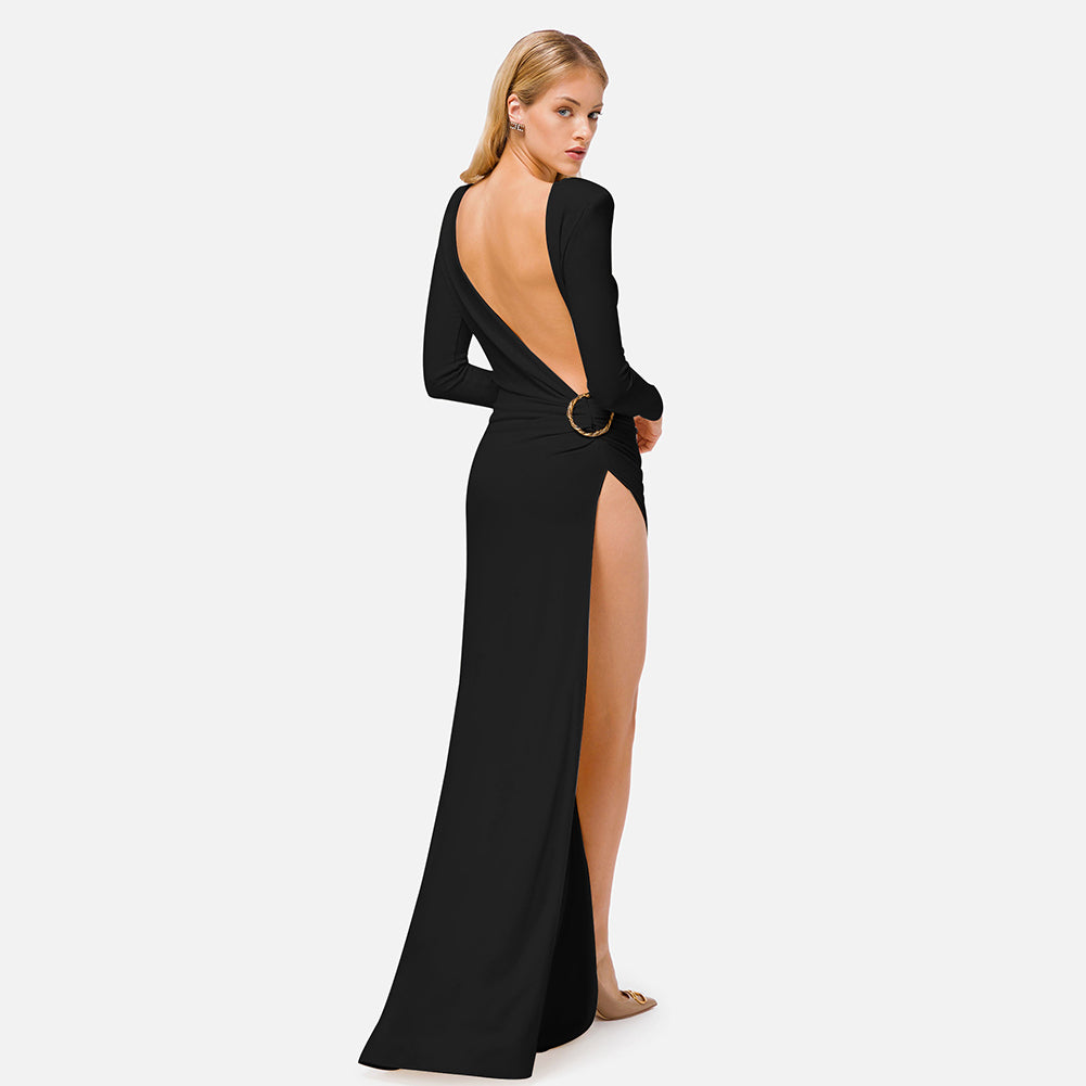 Black Bodycon Dress H1729 2