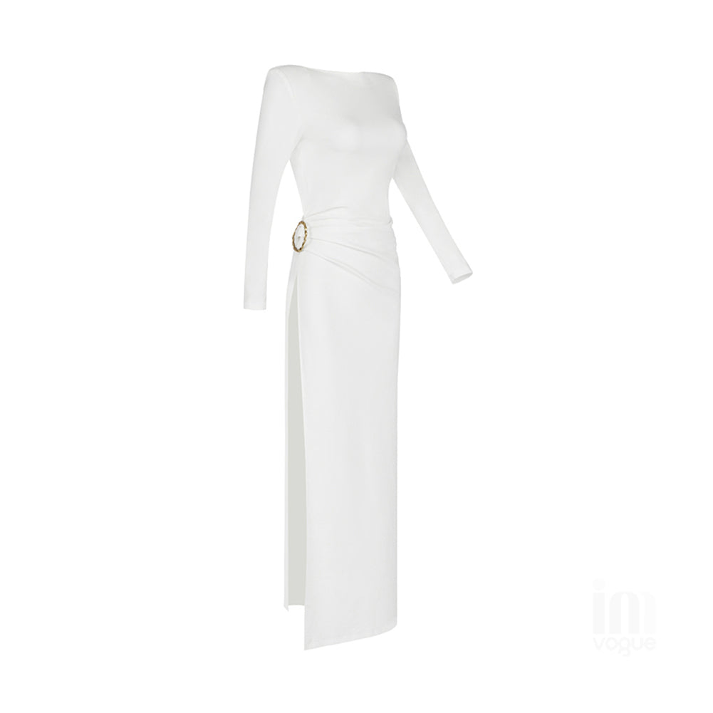 White Bodycon Dress H1729 6