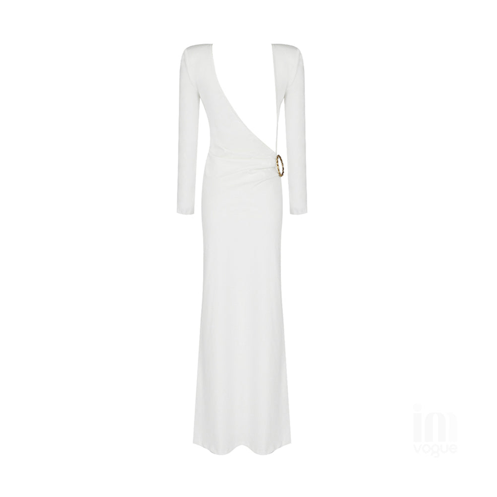 White Bodycon Dress H1729 7