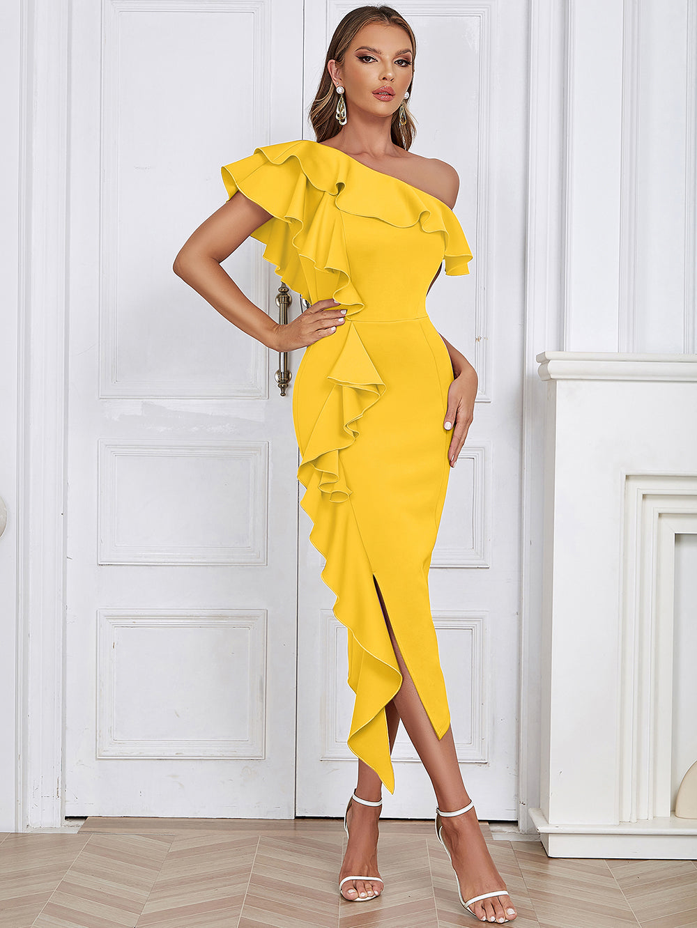 Yellow Bodycon Dress HB02120