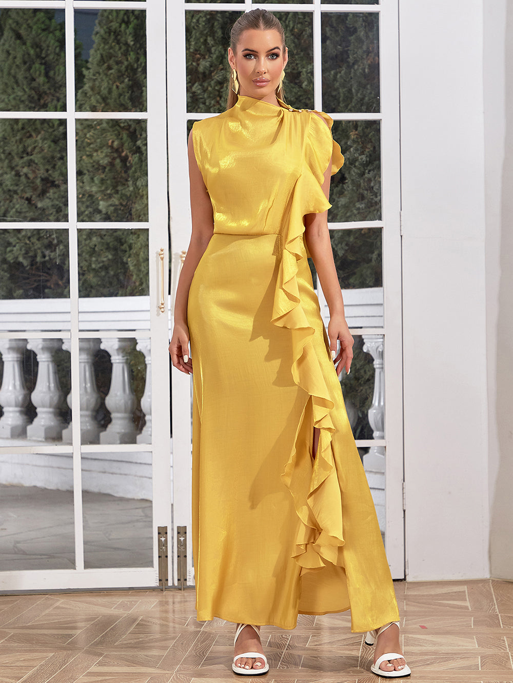 Yellow Bodycon Dress HB0255