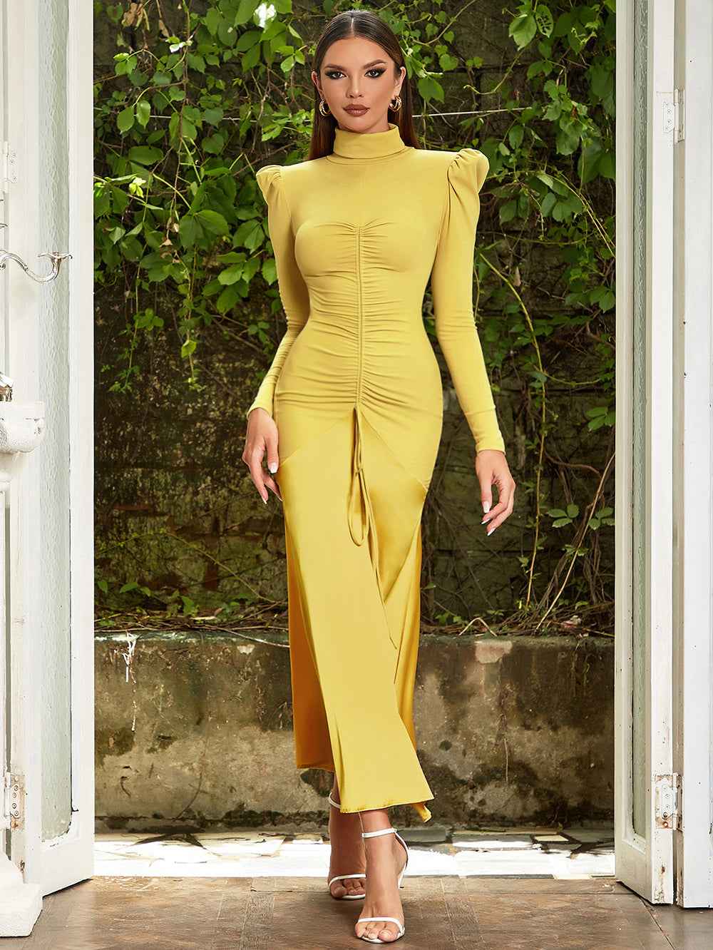 Yellow Bodycon Dress HB0339