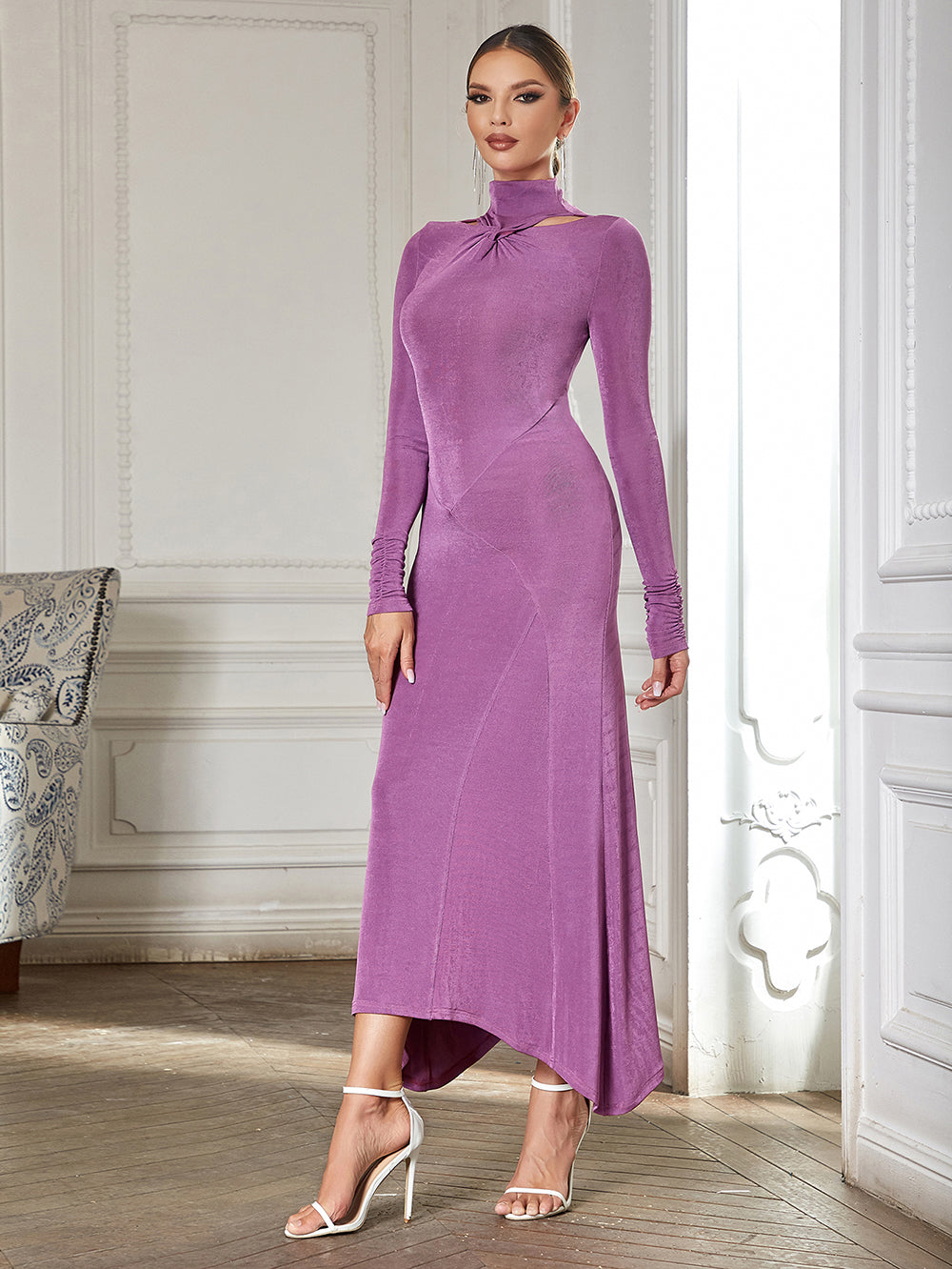 Purple Bodycon Dress HB0351