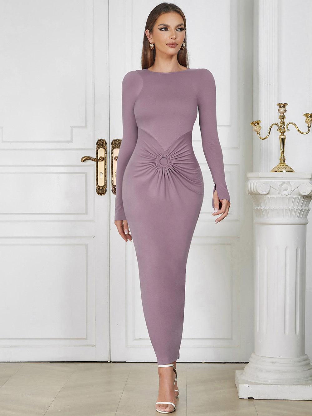Purple Bodycon Dress HB0354