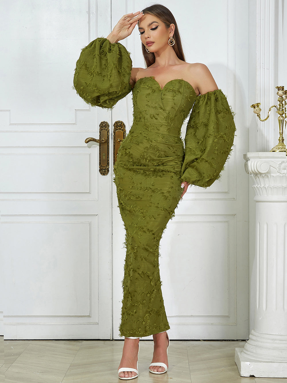 Green Bodycon Dress HB0355