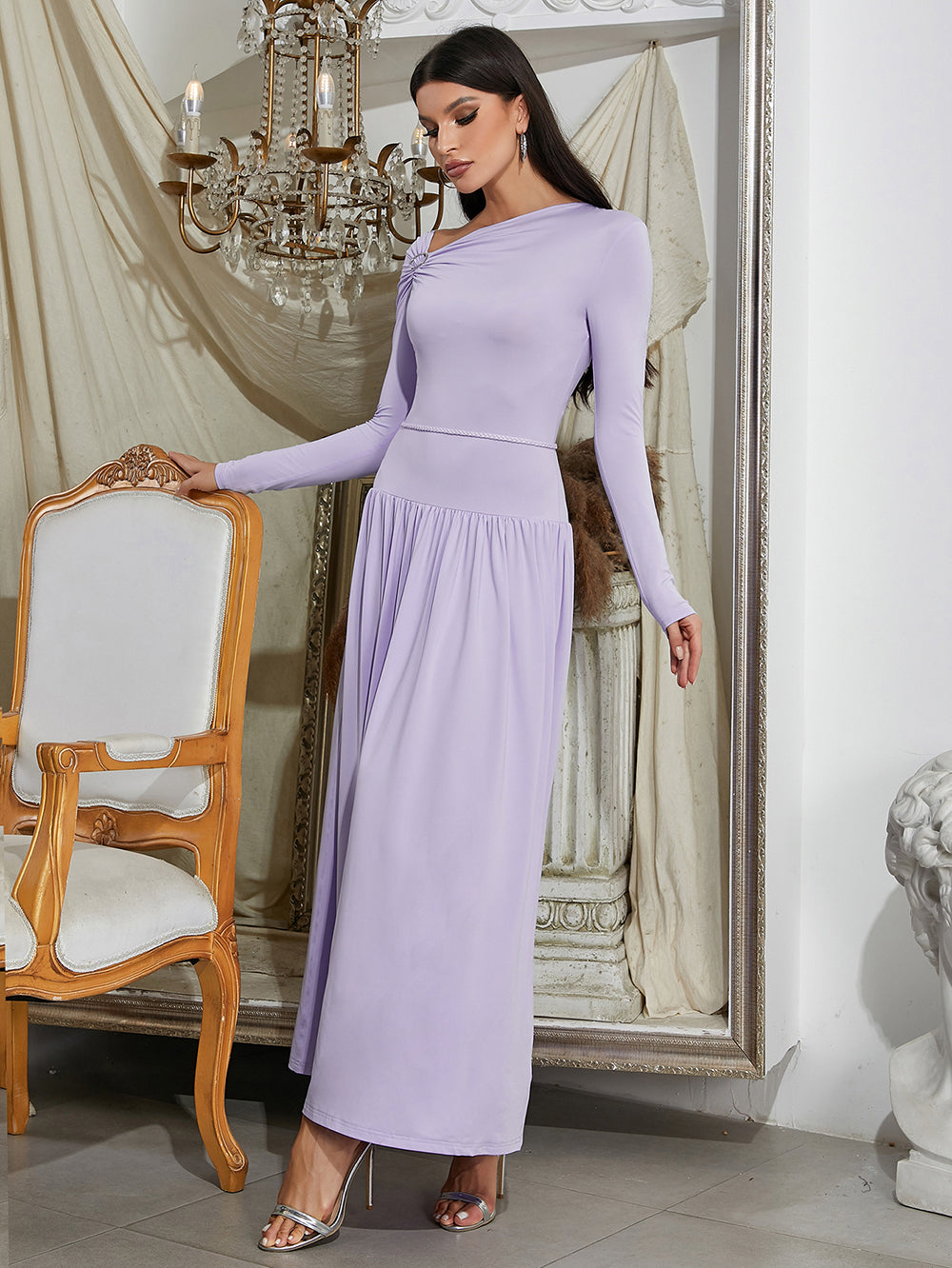 Light Purple Bodycon Dress HB0378