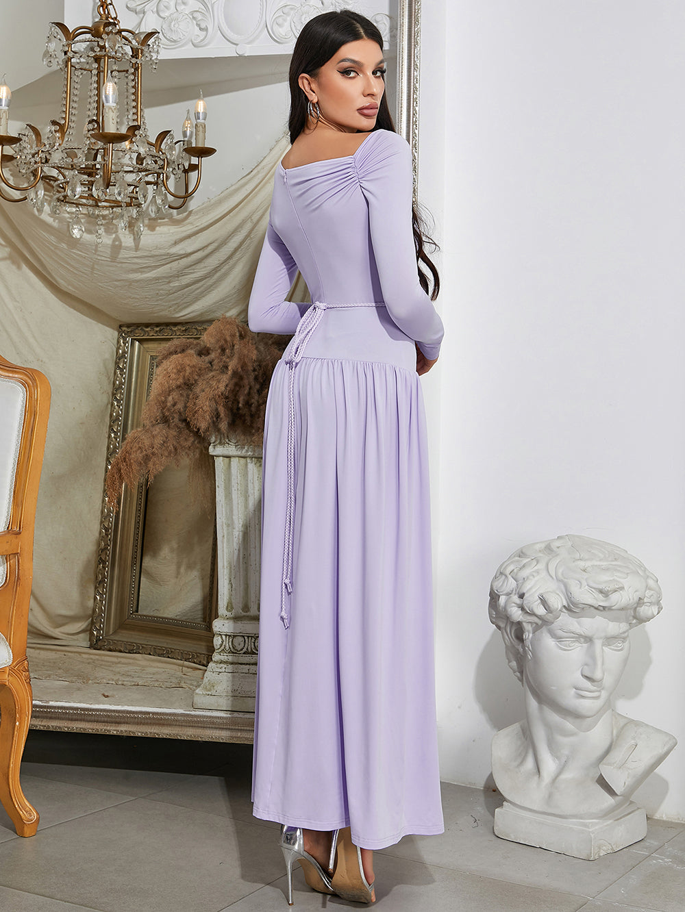 Light Purple Bodycon Dress HB0378
