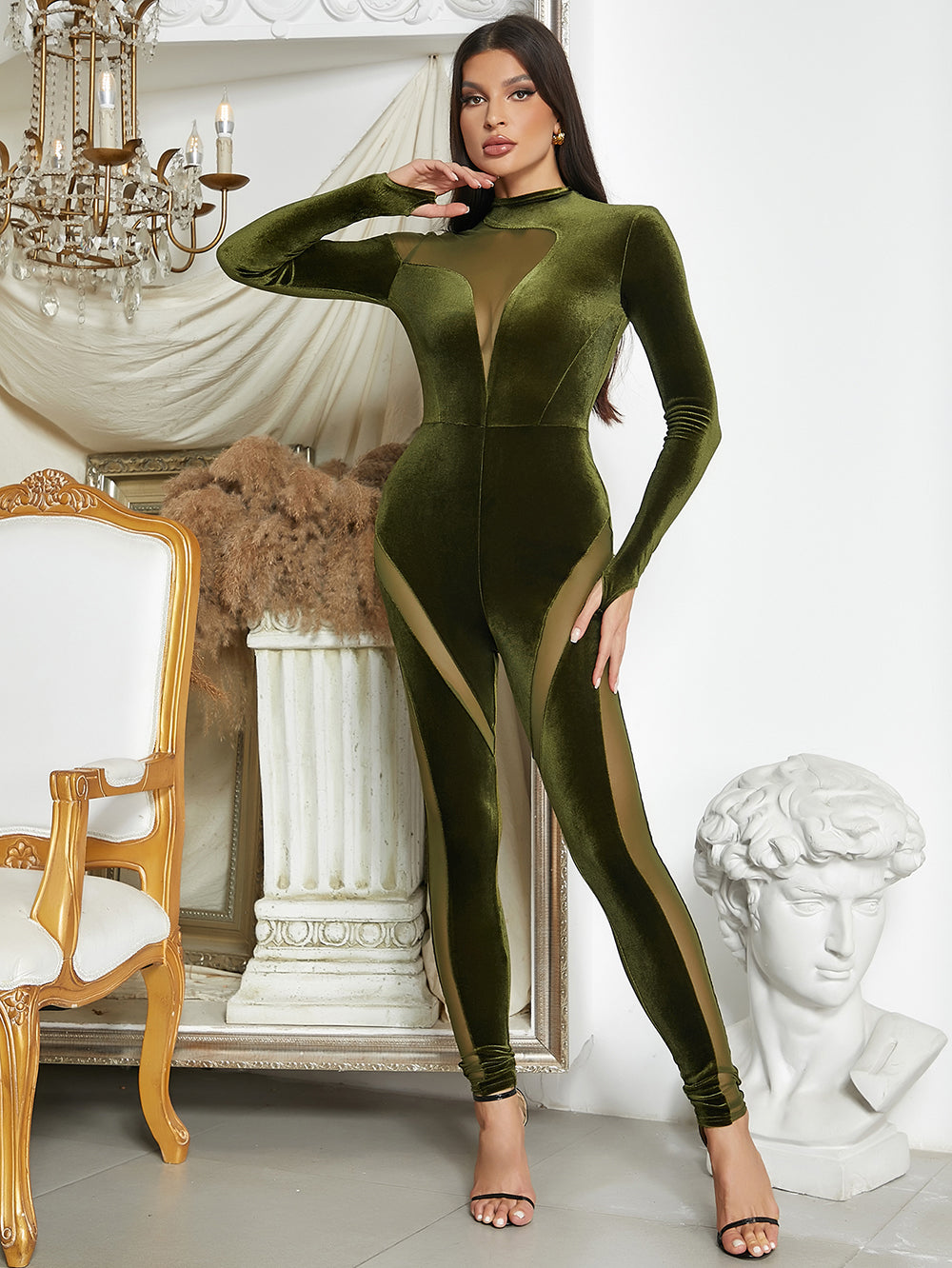 Green Bodycon Jumpsuit HB10006