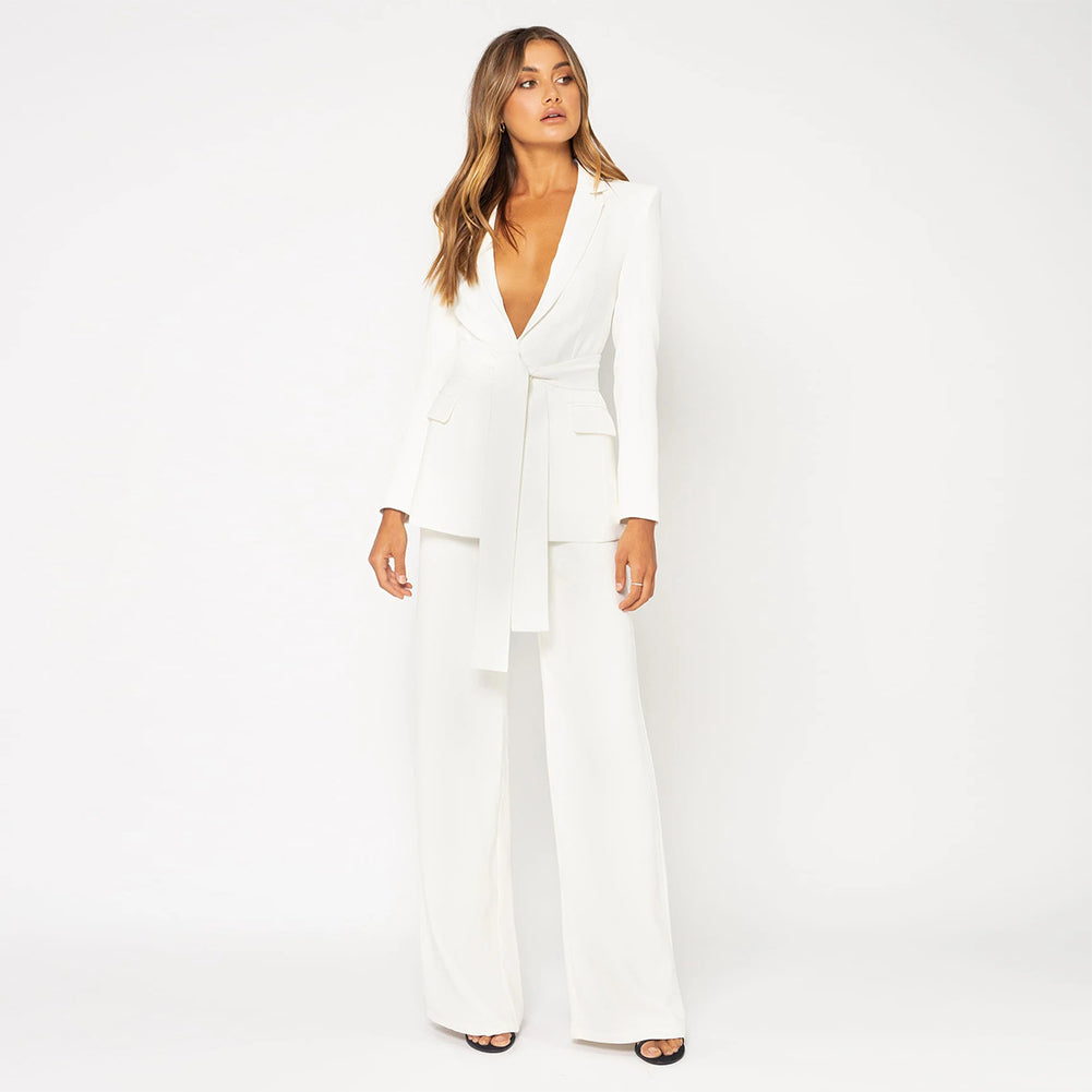 White Bodycon Suit HB6850 3