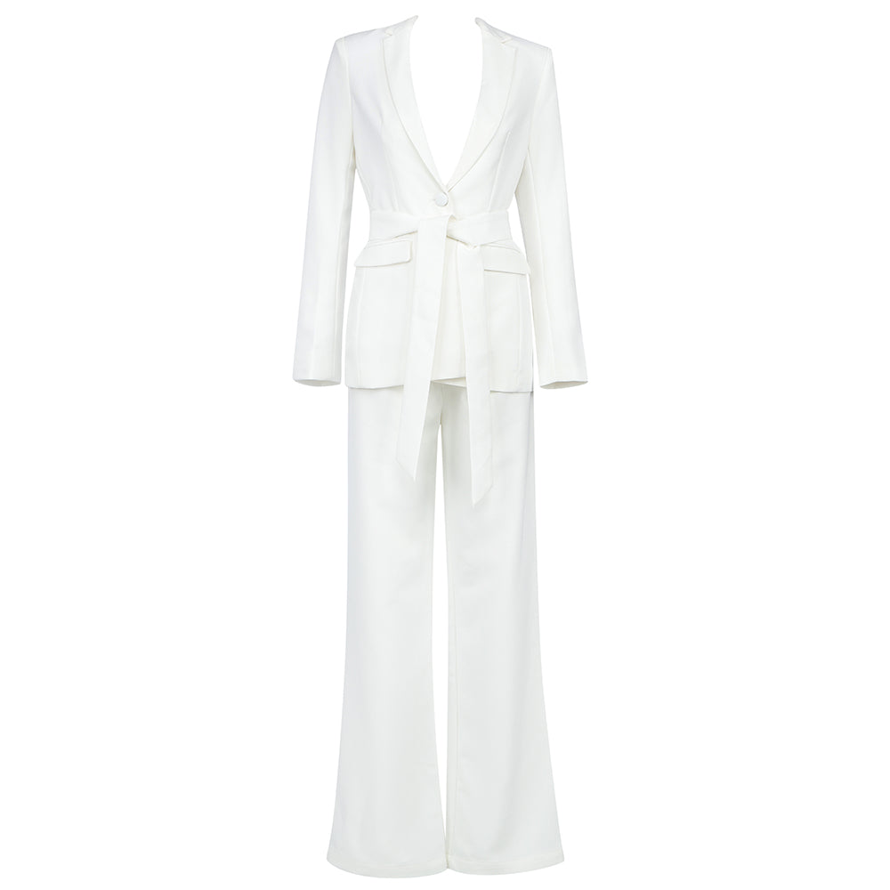 White Bodycon Suit HB6850 5