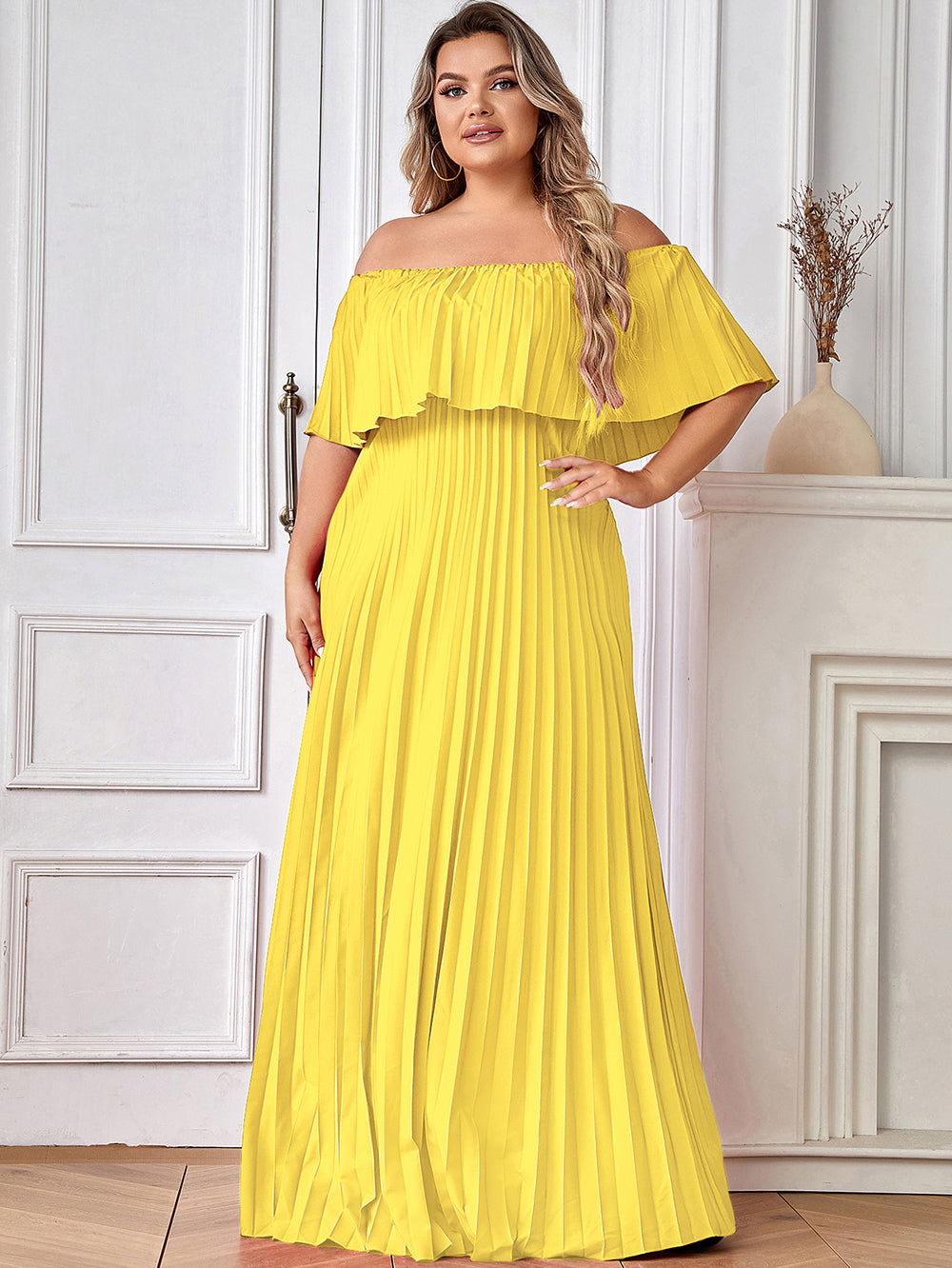 Yellow Bodycon Dress HB78130