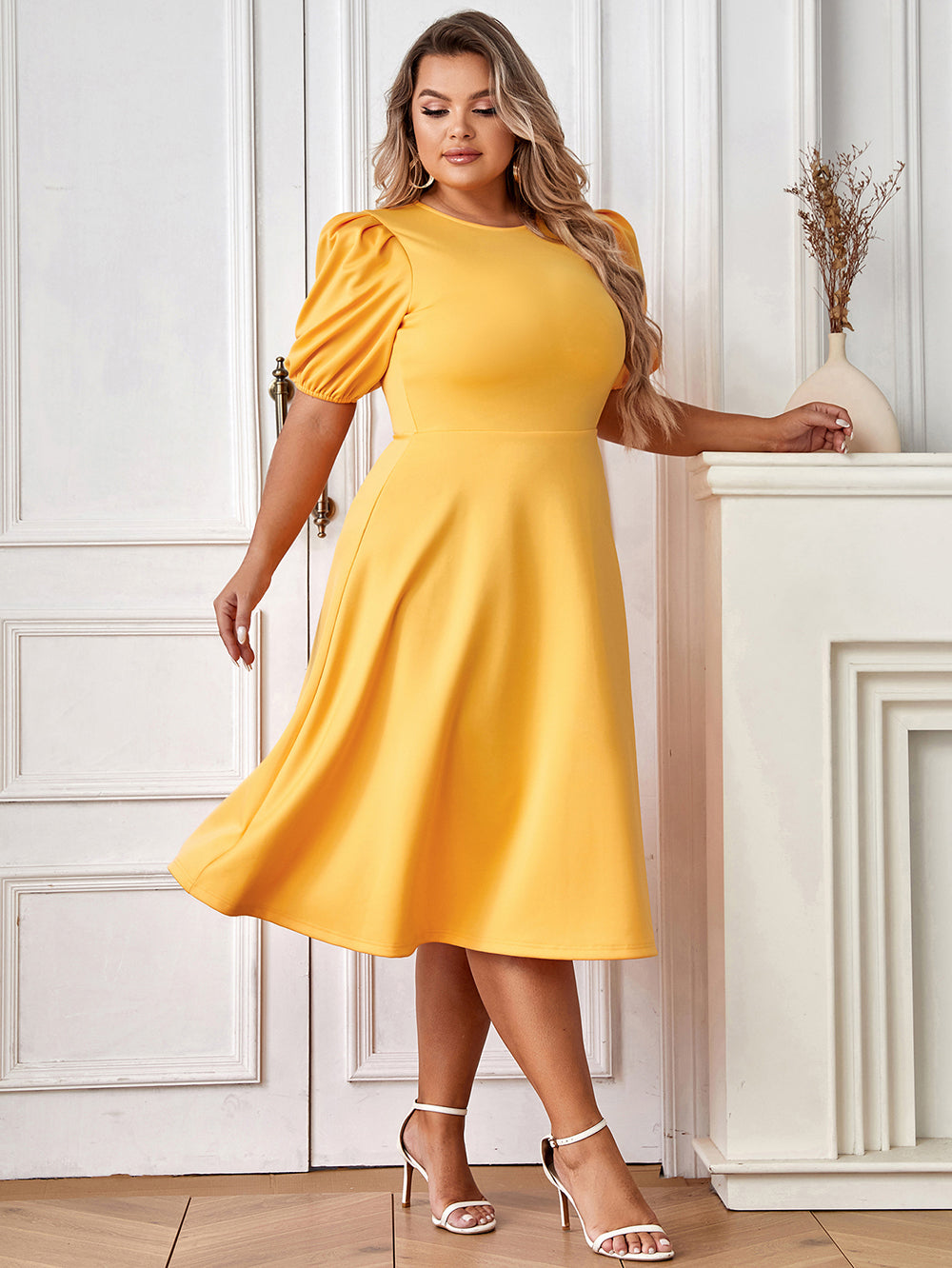 Yellow Bodycon Dress HB78260