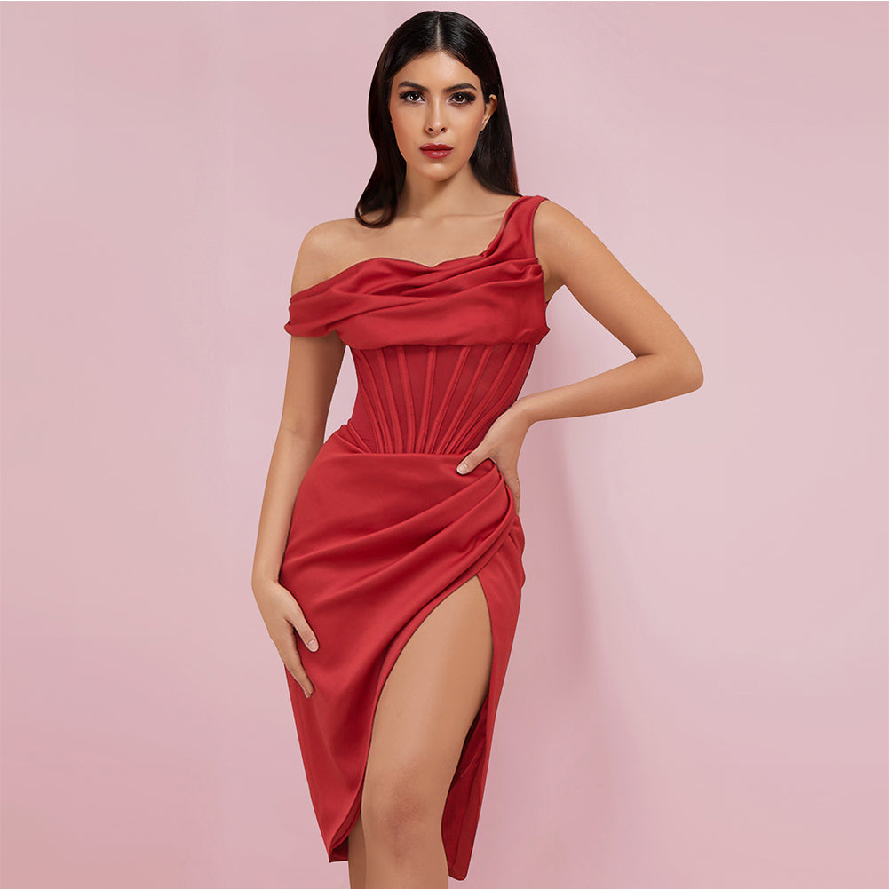 Red Bodycon Dress HI1209 1