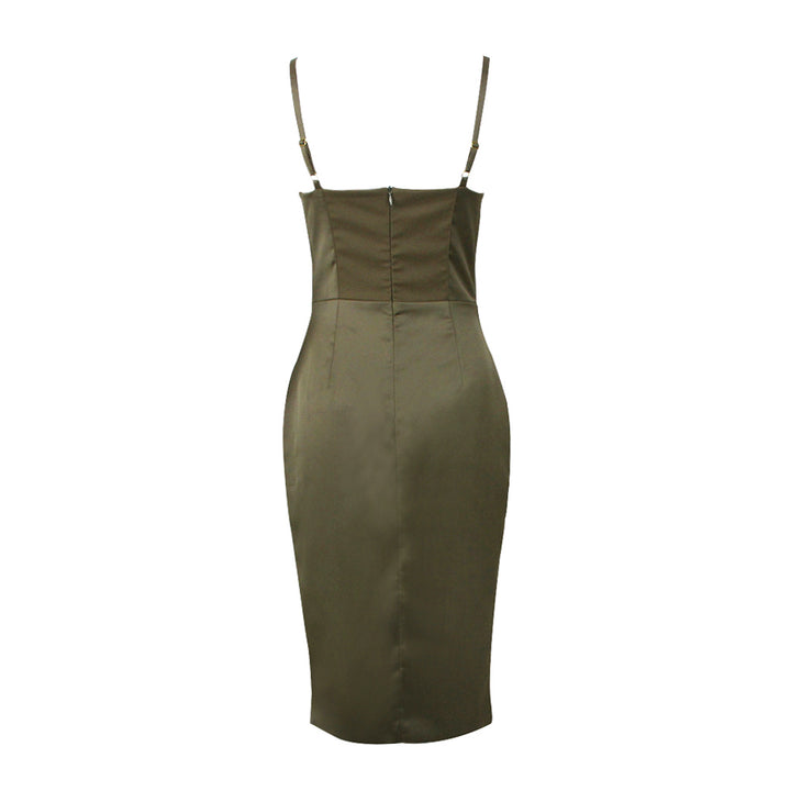 Army Green Bodycon Dress HL8513 5