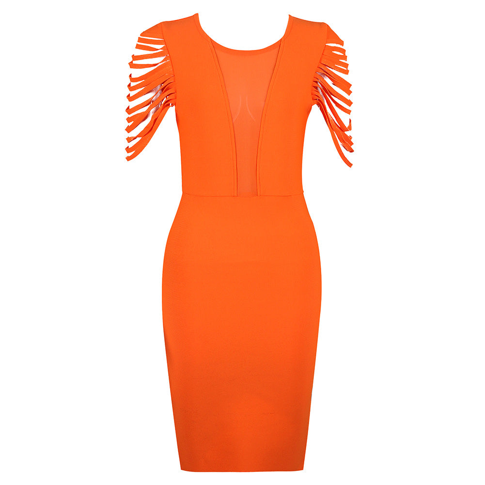 Orange Bandage Dress HL8690 3
