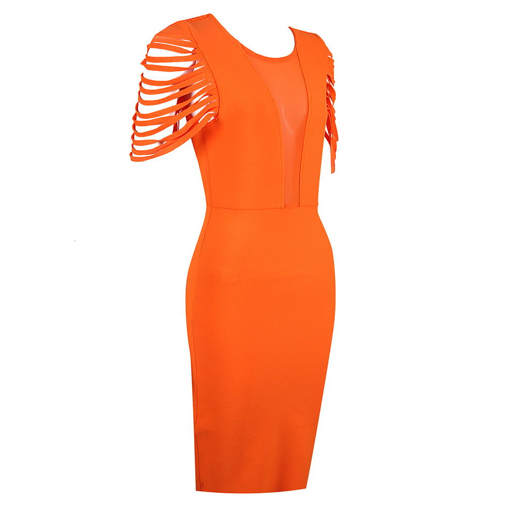 Orange Bandage Dress HL8690 4