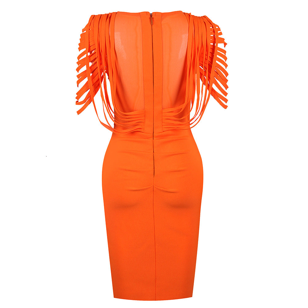 Orange Bandage Dress HL8690 5