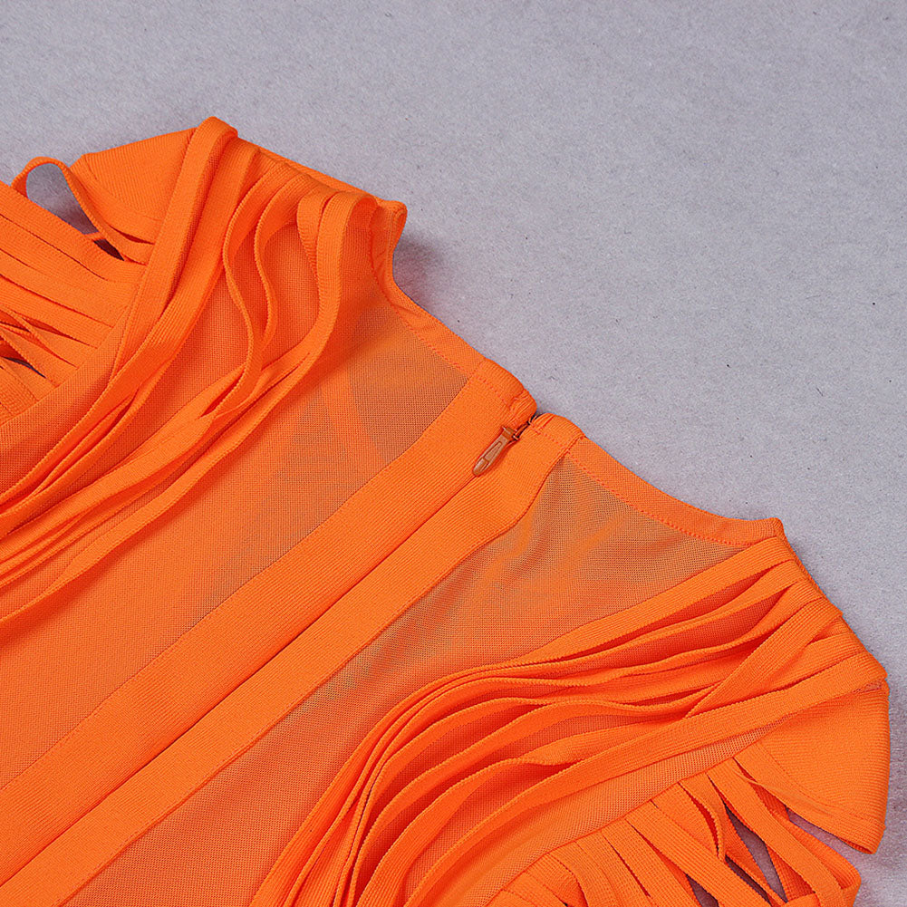 Orange Bandage Dress HL8690 7