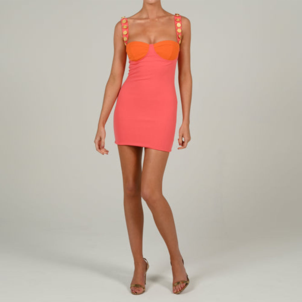 Orange Bandage Dress HL8792 5