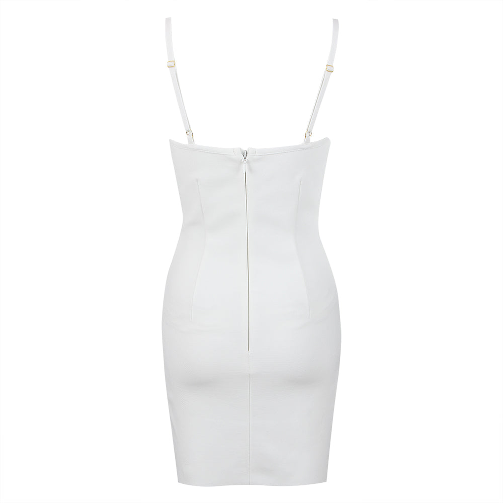 White Bandage Dress HL8828 2