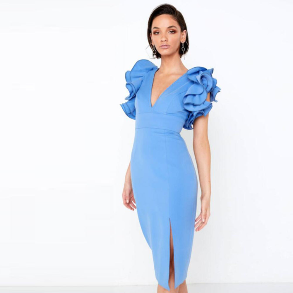 Blue Bandage Dress HL8892 3