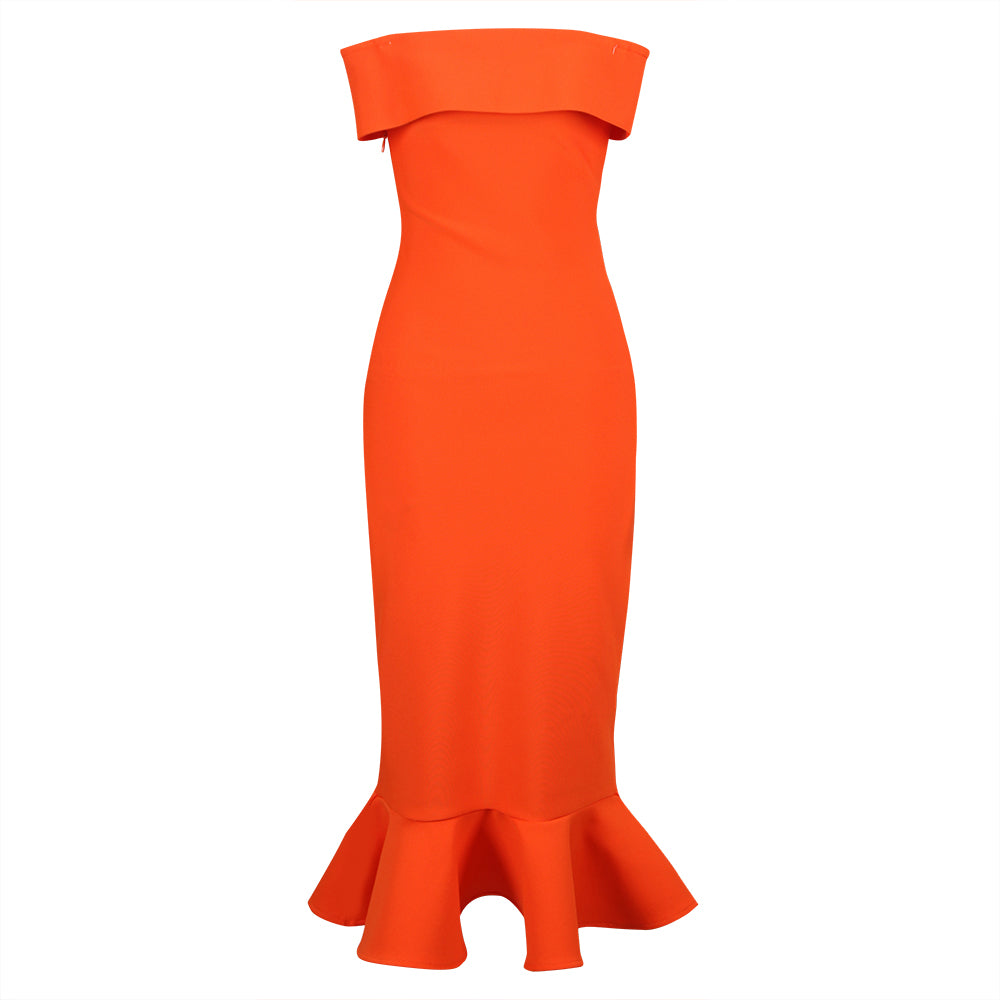 Orange Bandage Dress HL8986 4