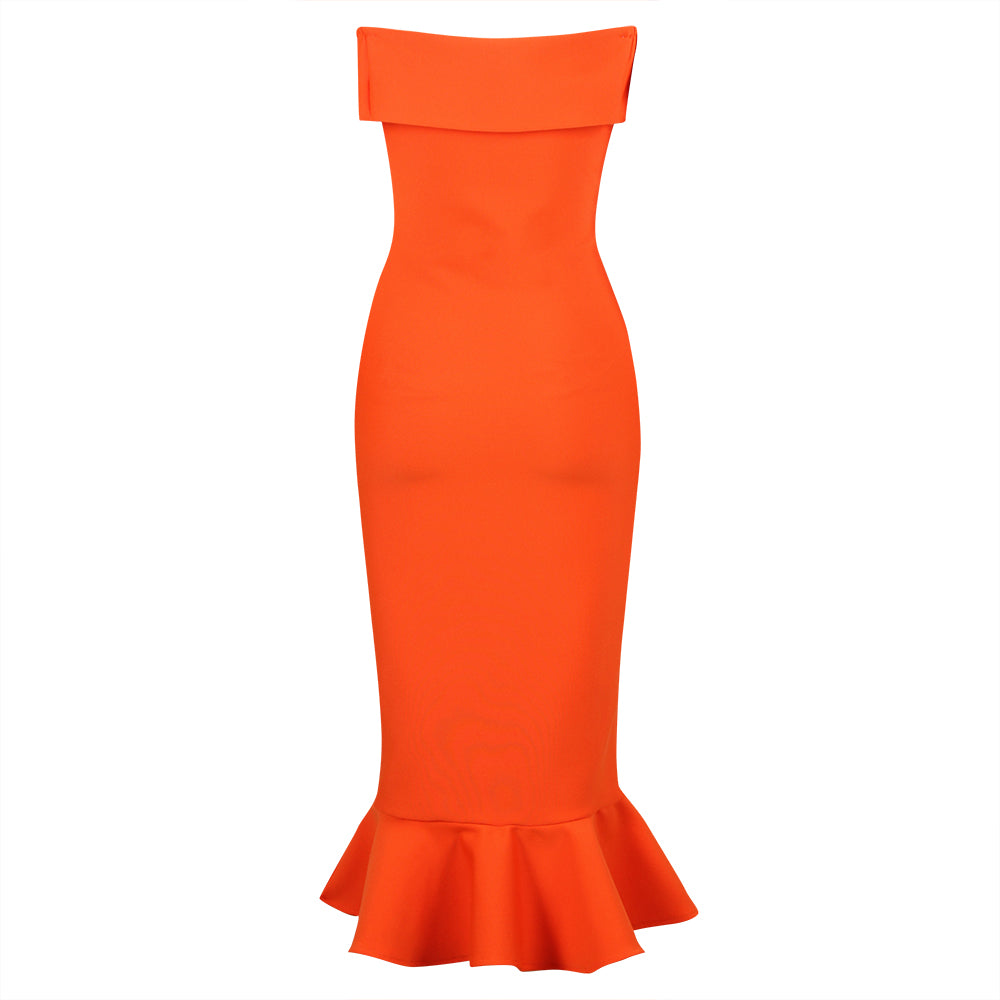 Orange Bandage Dress HL8986 5