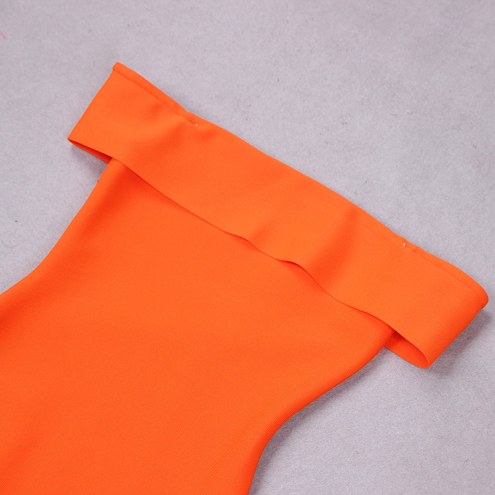 Orange Bandage Dress HL8986 6