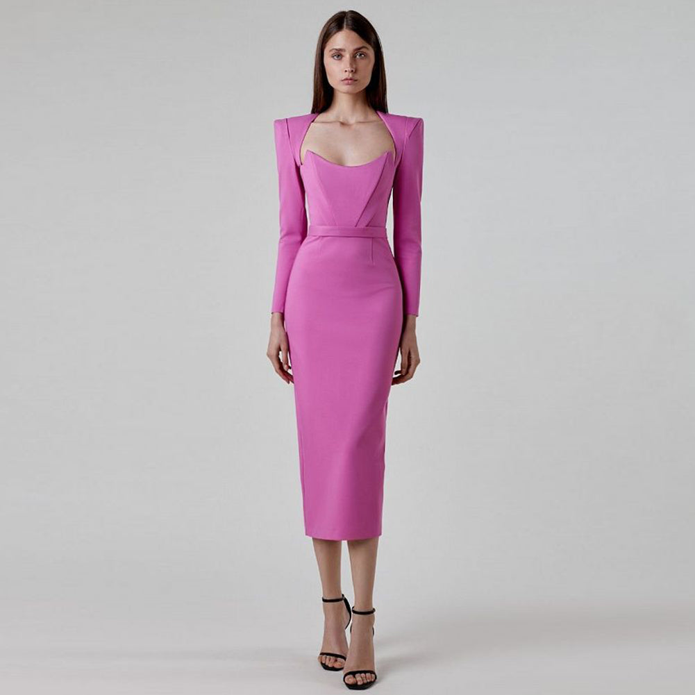 Purple Bandage Dress HL9042 1