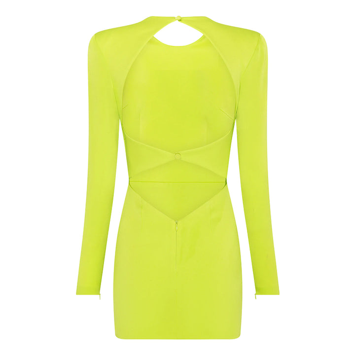 Yellow Bandage Dress HL9058 4