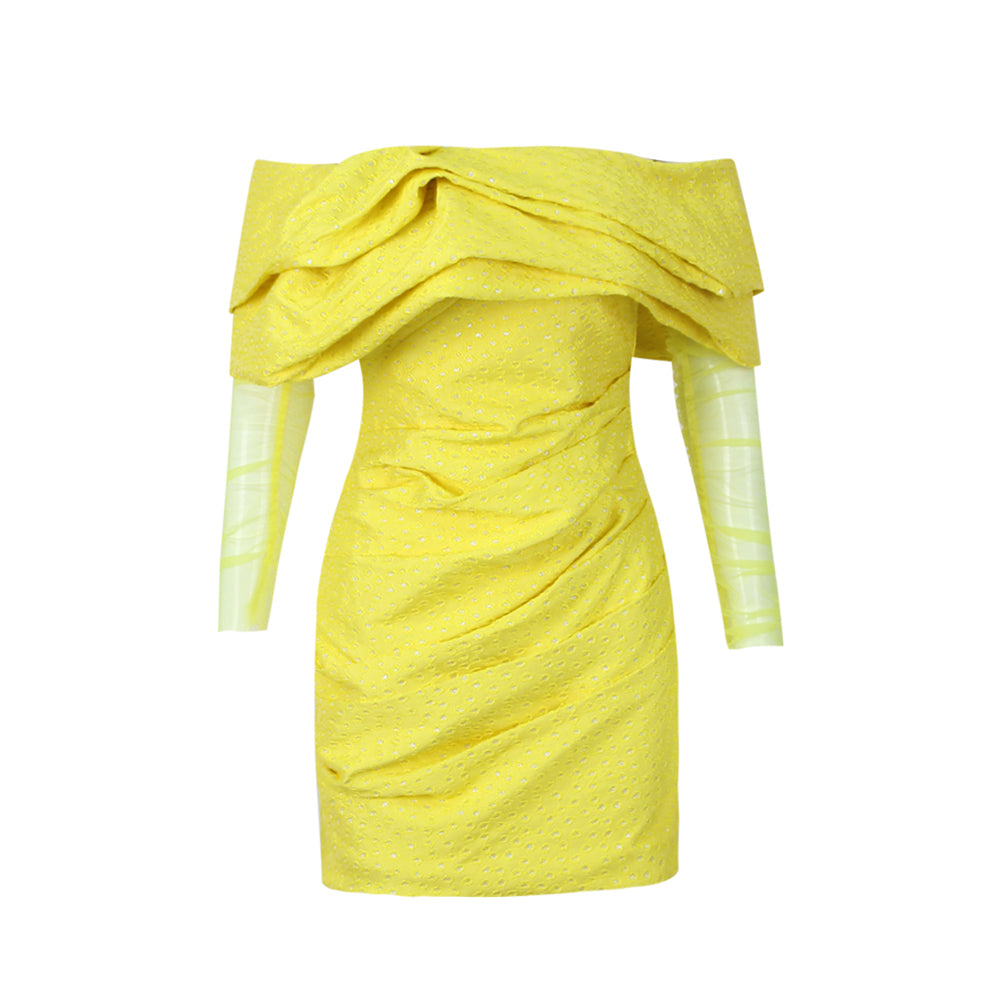 Yellow Bodycon Dress HL9159