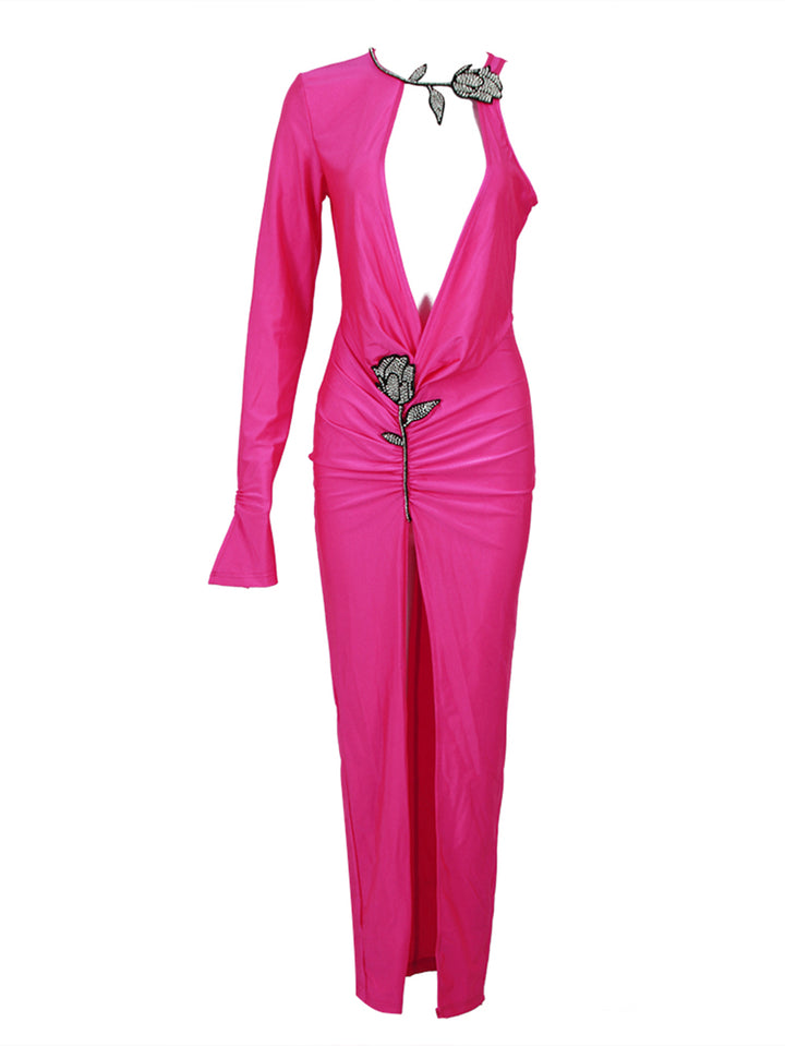 Rose Red Bodycon Dress HL9432