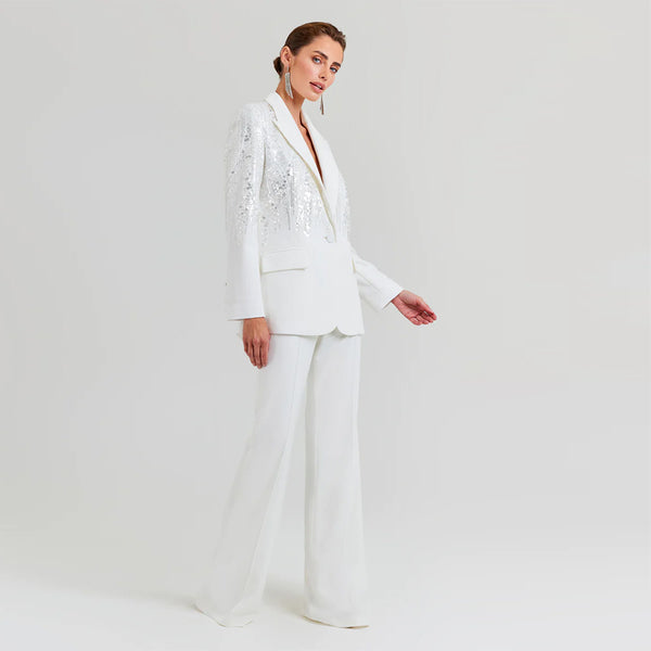 White Bodycon Suit HL9450