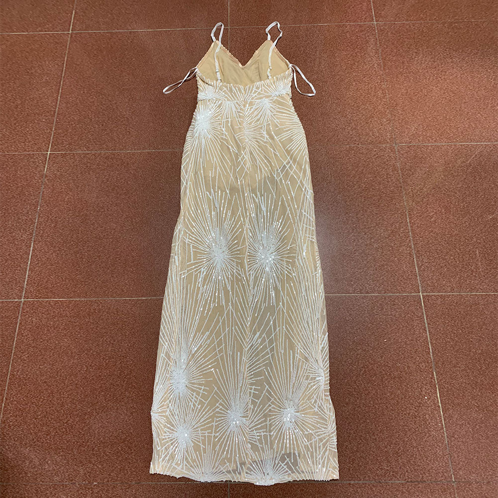Nude Bodycon Dress HT2556 3