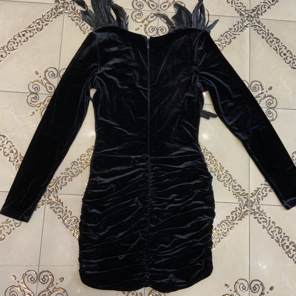 Black Bodycon Dress HT2600 4
