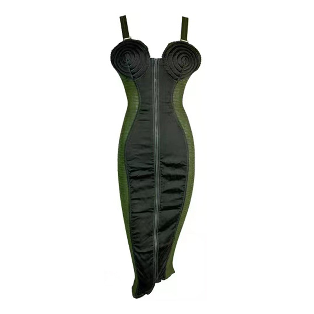 Green Bodycon Dress HT2693 2
