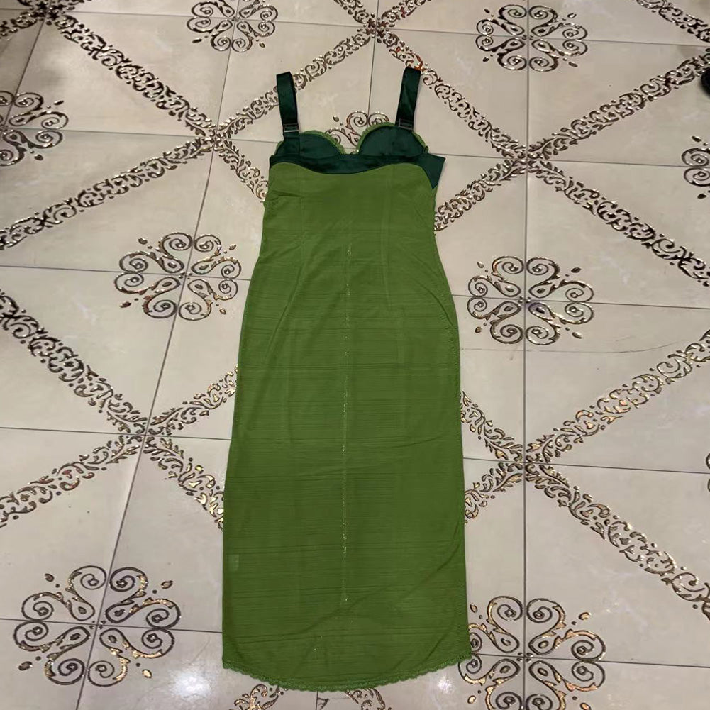 Green Bodycon Dress HT2693 4