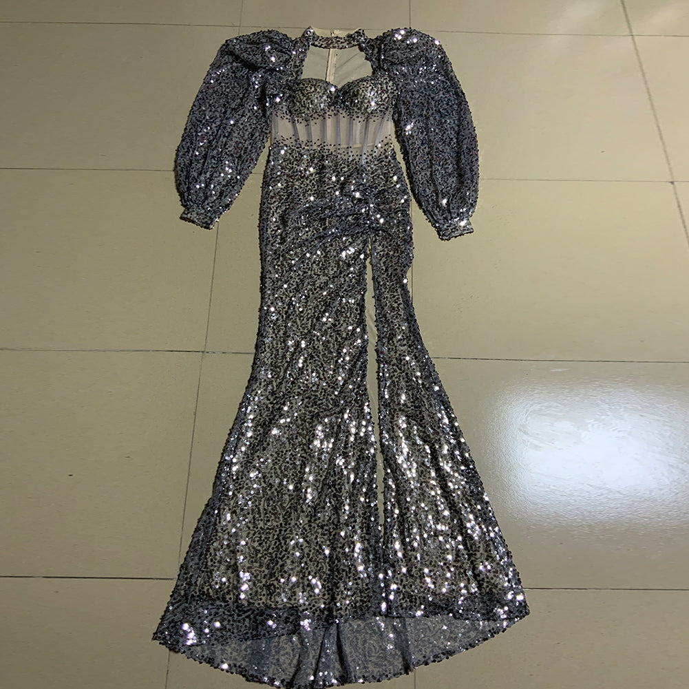 Silver Bodycon Dress HT2717 2
