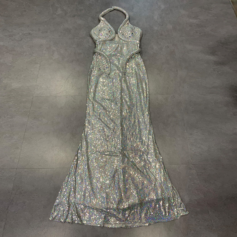 Silver Bodycon Dress HT2782 2