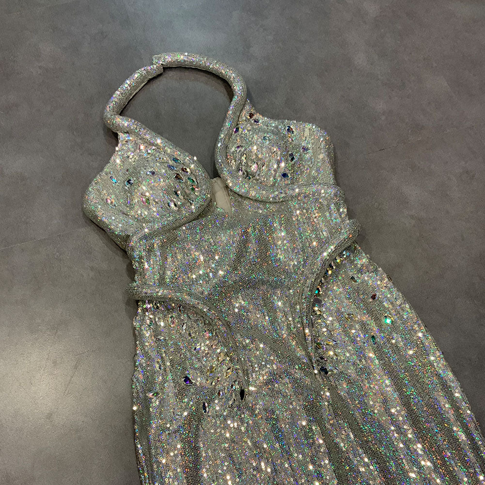 Silver Bodycon Dress HT2782 3