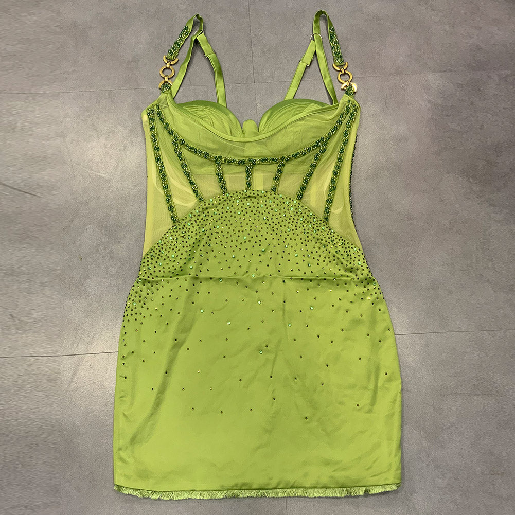 Green Bodycon Dress HT2816 2